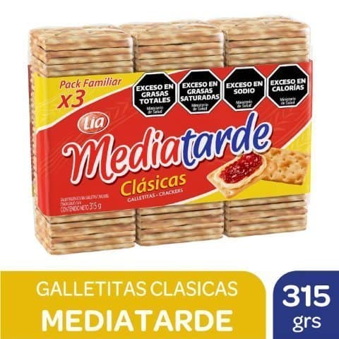 Galletitas de agua Media Tarde 330 g (x3)