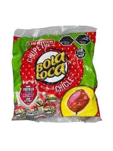 Chupetines con chicle Bola Loca x24