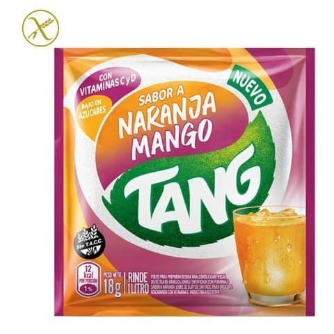 Jugo en polvo Tang naranja y mango