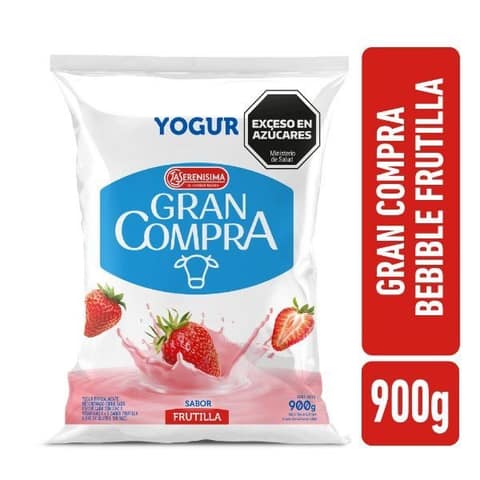 Yogur Gran Compra frutilla 900 g